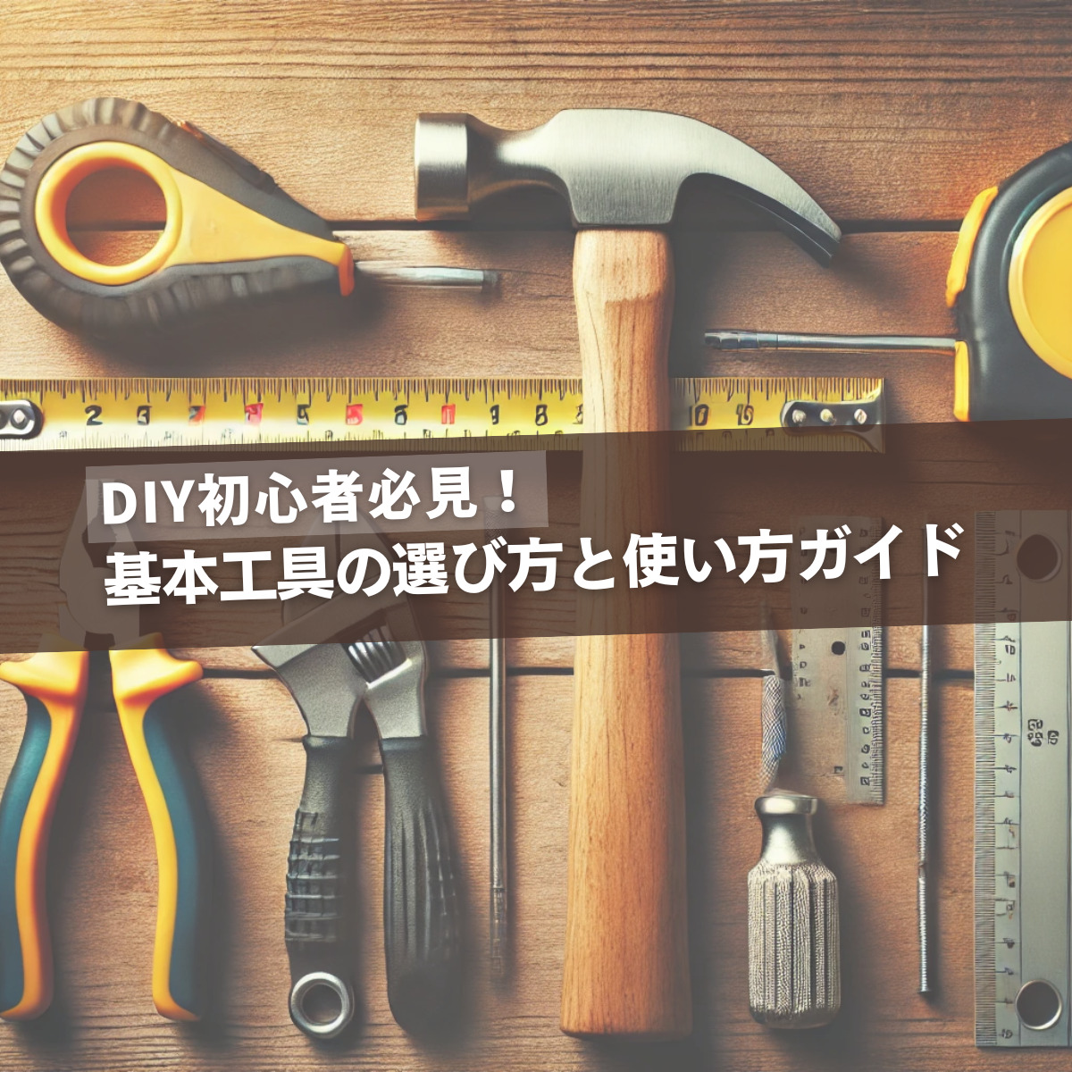 DIY初心者必見！基本工具の選び方と使い方ガイド