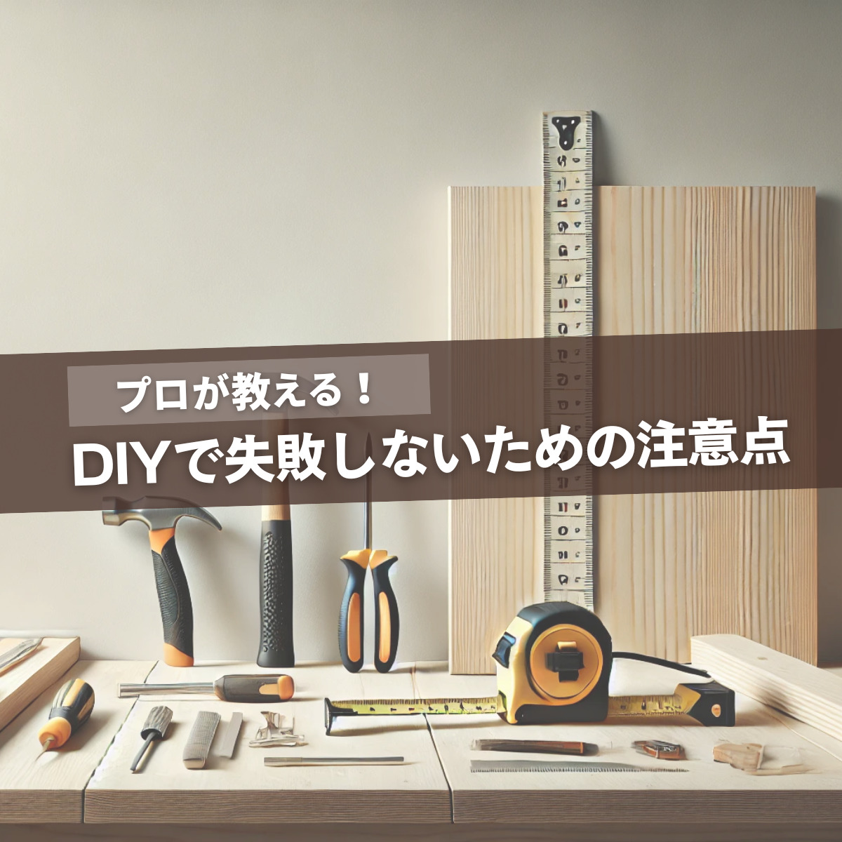 プロが教える！DIYで失敗しないための注意点