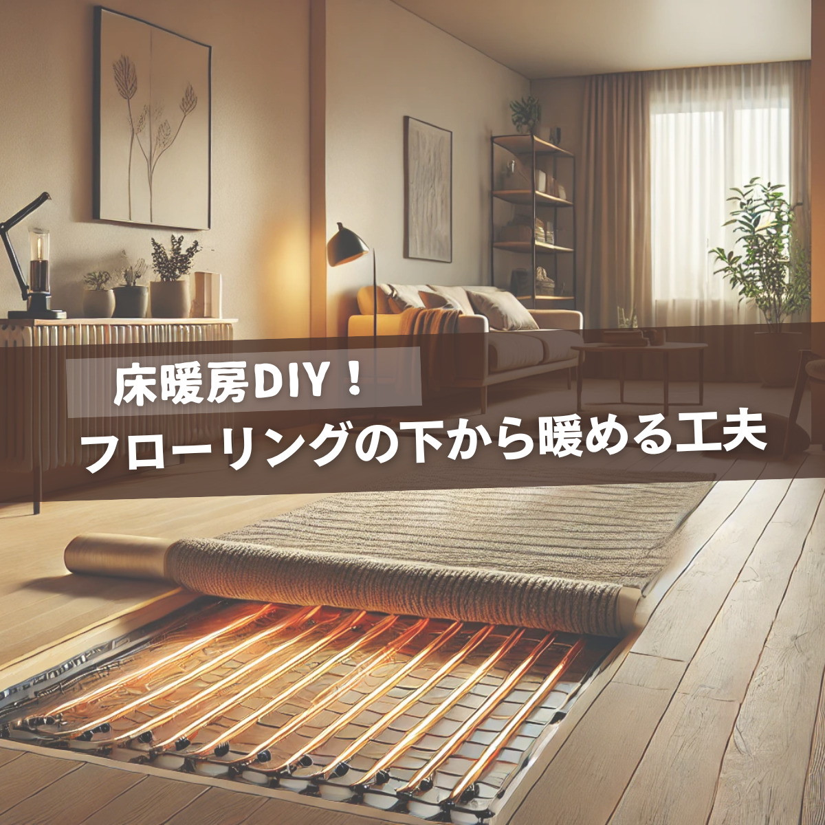 床暖房DIY！フローリングの下から暖める工夫